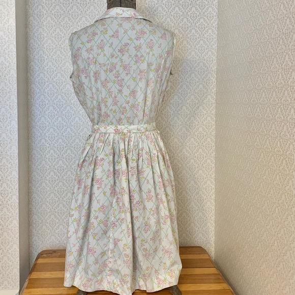 Vintage 1950s  button front house dress - Picture 2 of 3